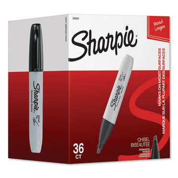 Sharpie® Chisel Tip Permanent Marker, Broad Chisel Tip, Black, 36-pack freeshipping - TVN Wholesale